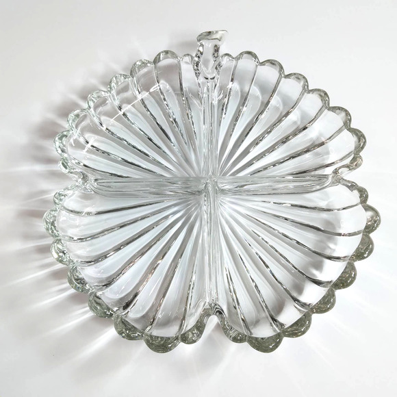 Princess House Apple shaped crystal candy dish 8.5" diameter - Picture 1 of 4